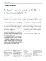 PoC 1/2019, Beitrag von Pia Tilgner - Auskunftersuchen nach § 30 Abs. 3 GwG