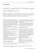 PoC 2/2019, Beitrag von Benjamin Wellnitz: Analyse wesentlicher Veränderungen nach MaRisk