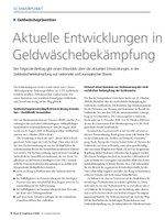 PoC 3 2020, Beitrag von Norbert Schäfer: Aktuelle Entwicklungen in der Geldwäschebekämpfung