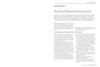PoC 1 2021, Beitrag von Axel Hofmeister und Jörg Scharditzky: Nachhaltigkeitstransparenz