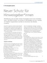 PoC 2 2021, Beitrag von Sarah-Lena Tiburtius: Neuer Schutz für Hinweisgeber*innen