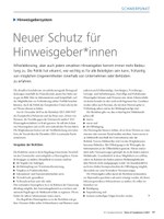 PoC 2 2021, Beitrag von Sarah-Lena Tiburtius: Neuer Schutz für Hinweisgeber*innen