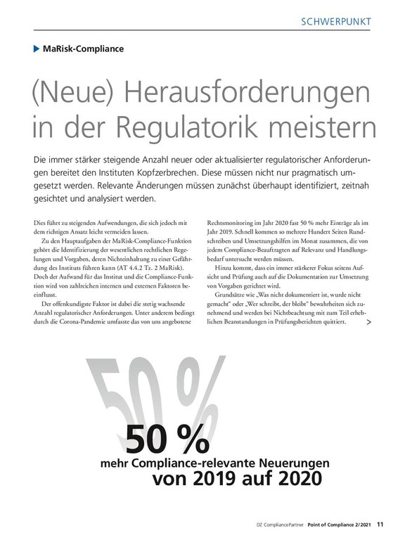 PoC 2 2021, Beitrag von Michael Maier: (Neue) Herausforderungen  in der Regulatorik meistern