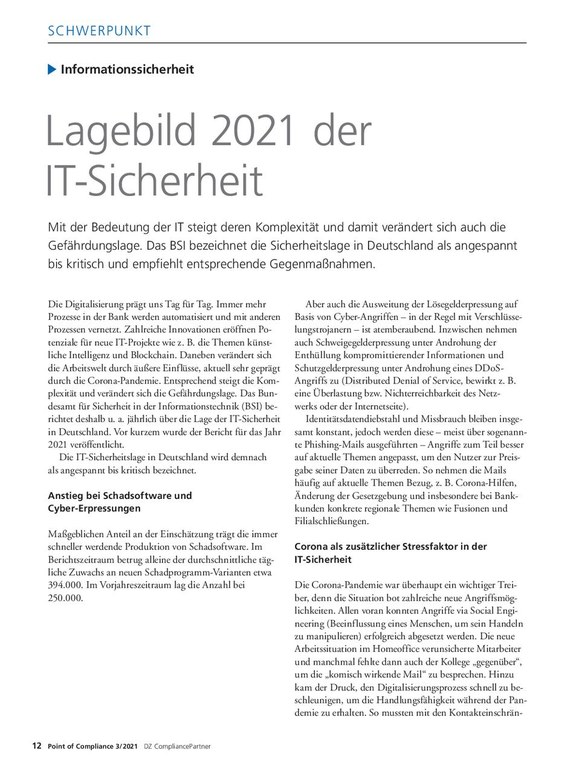 PoC 3 2021, Beitrag von Michael Switalla: Lagebild der IT-Sicherheit