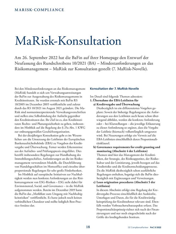 PoC 3 2022, Beitrag von Joerg Scharditzky: MaRisk-Konsultation