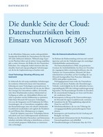 PoC 1 2023, Beitrag von Maximilian Schmidt: Datenschutzrisiken beim Einsatz von Microsoft 365?