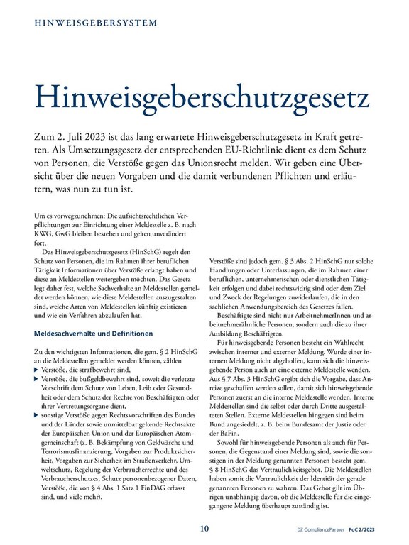 PoC 2 2023, Beitrag von Sarah-Lena Tiburtius: Hinweisgeberschutzgesetz