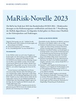PoC 2 2023, Beitrag von Axel Hofmeister, Silke Lenhart und Jörg Scharditzky: MaRisk-Novelle 2023