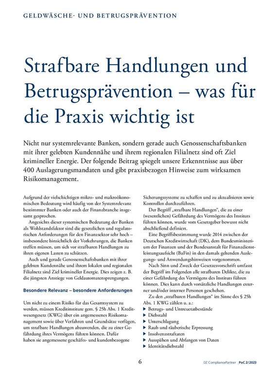 PoC 2 2023, Beitrag von Thomas Schröder: Strafbare Handlungen und Betrugsprävention – was für die Praxis wichtig ist