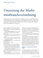 PoC 2 2024, Beitrag von Fabian Baaß: Umsetzung der Marktmissbrauchsverordnung
