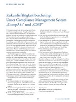 PoC 2 2024, Beitrag von Jens Saenger: Zukunftsfähigkeit bescheinigt: Unser Compliance Management System "CompAkt" und "CMP"