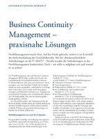 PoC 1 2024, Beitrag von Michaela Eckmann und Benjamin Wellnitz: Business Continuity Management - praxisnahe Lösungen
