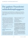 PoC 1 2024, Beitrag von Thomas Schröder: Das geplante Finanzkriminalitätsbekämpfungsgesetz