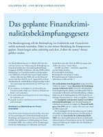 PoC 1 2024, Beitrag von Thomas Schröder: Das geplante Finanzkriminalitätsbekämpfungsgesetz