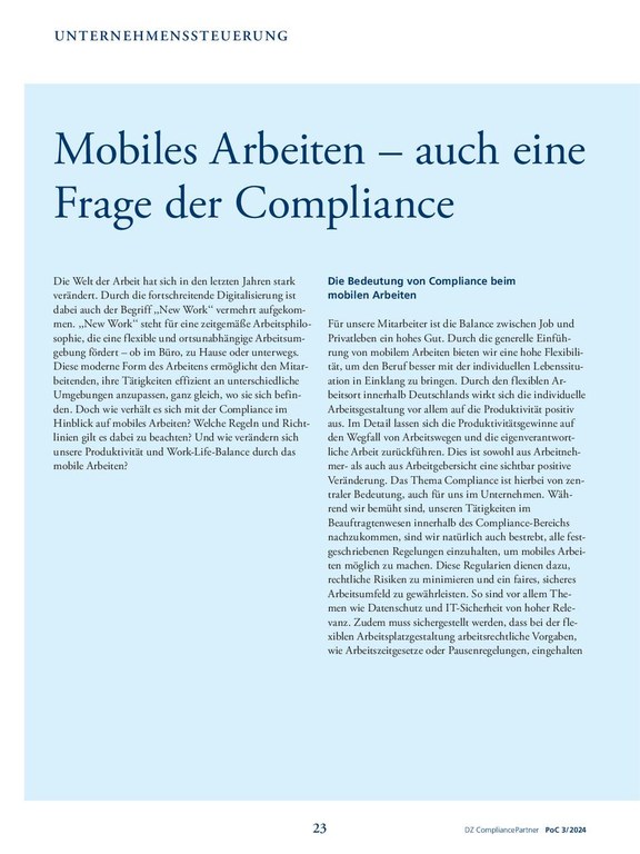 PoC 3 2024, Beitrag von Kevin Lohmann: Mobiles Arbeiten – auch eine Frage der Compliance
