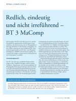 PoC 1 2025, Beitrag von Marcia Metzner und Giannis Petras: Redlich, eindeutig und nicht irreführend – BT 3 MaComp