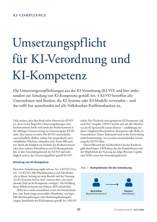 PoC 2 2025, Beitrag von Derya Isikli: Umsetzungspflicht für KI-Verordnung und KI-Kompetenz