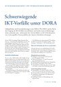 PoC 2 2025, Beitrag von Frank Lutter und Benjamin Wellnitz: Schwerwiegende IKT-Vorfälle unter DORA